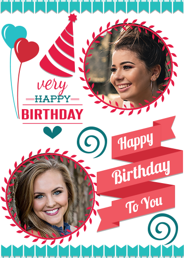 Online Birthday Card Maker with Photo - Couple Photo Frames