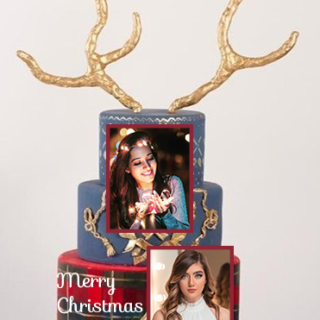 cute-christmas-wish-cake-with-photo-collage