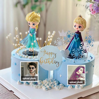 happy-birthday-frozen-cake-with-couple-photo-frame