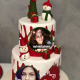 merry christmas photo frame cake with dual photo
