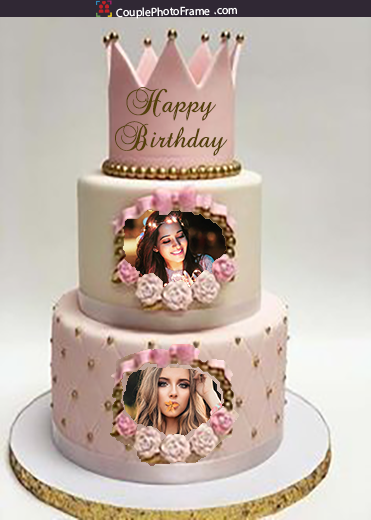 princess-crown-birthday-cake-with-double-photo
