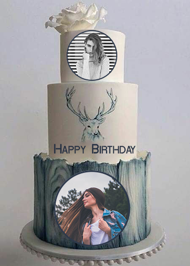 romantic-birthday-cake-with-double-photo-frame